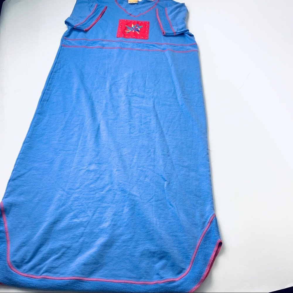Down Under—Long Gown.Blue.Short sleeves. Large